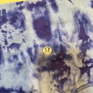 Lululemon Purple Tie-Dye Leggings with silver Logo